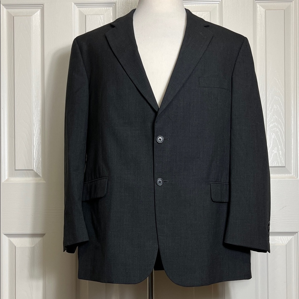 Stafford Classic Dark Gray Wool Men's Blazer Sz 46R